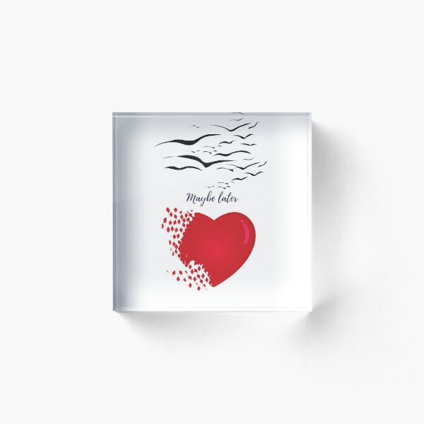 Broken Heart Acrylic Blocks Redbubble