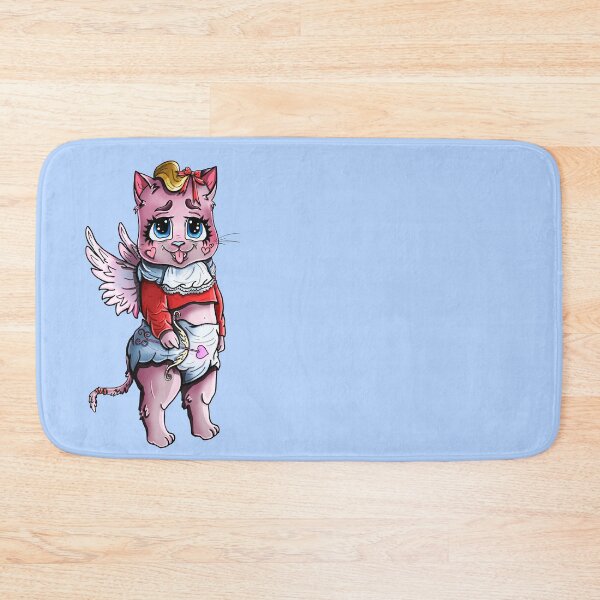 Item preview, Cartoon character, funny kitten Cupid with big eyes. designed and sold by LaraCoolart.