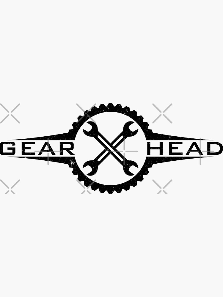 "Gear Head Black Logo" Sticker for Sale by GearHead5521 Redbubble