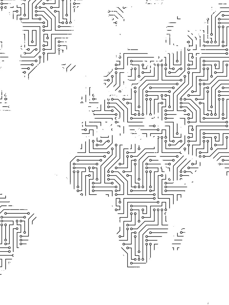 Thumbnail 3 of 3, Scarf, PCB Routing Earth designed and sold by bbalint.