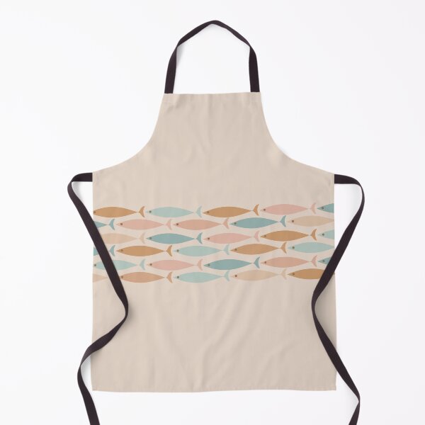 Item preview, Fish Stripe 6 - Minimalismo pastel suave en Pale Blush, Teal y Ochre designed and sold by kierkegaard.