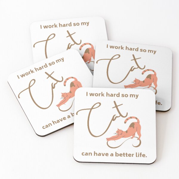 Item preview, Work Hard for Cat designed and sold by bloominolive.