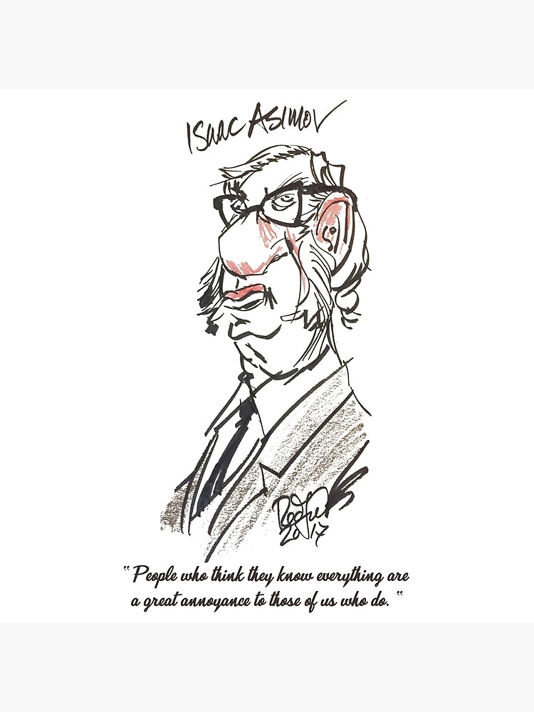 ""Isaac Asimov" by Mark Redfield" Poster by MarkRedfield Redbubble
