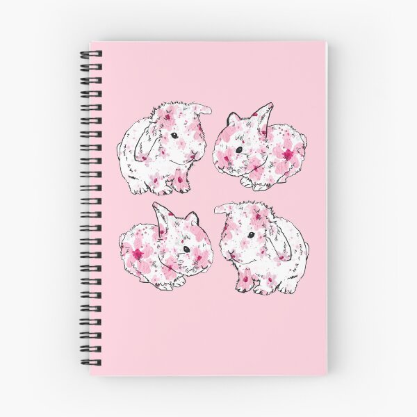 Item preview, Lovely Baby Spring Bunnies, white rabbits covered in pink blossom. designed and sold by Minnie Teckman.