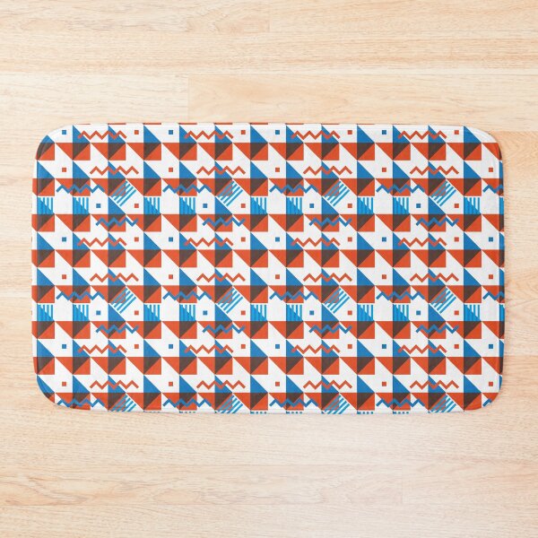 Item preview, Graphic patchwork orange blue designed and sold by GingerBest.
