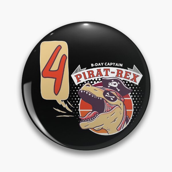 Item preview, Roaring Pirate Rex 4th birthday cool fun Dinosaur  designed and sold by 99vectors.