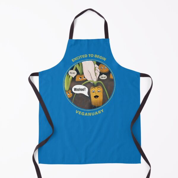 Item preview, Excited to Begin Veganuary - funny cartoon carrots drawing designed and sold by Crystal Raymond.
