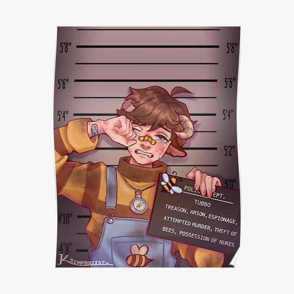 Tubbo Mugshot Poster