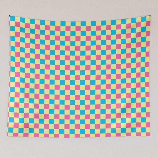 Item preview, Pink, Yellow and Blue Checker Pattern designed and sold by Bumblefuzzies.