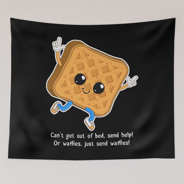 Item preview, Funny Breakfast Waffle Send Help Or Waffles design designed and sold by jakehughes2015.