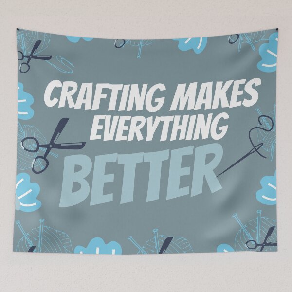 Item preview, Colorful Blue Crafting makes everything better even Mondays Design designed and sold by MoninasArt.