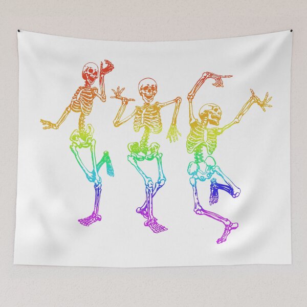 Item preview, Rainbow Dancing Skeletons designed and sold by Mitchell Sisters.