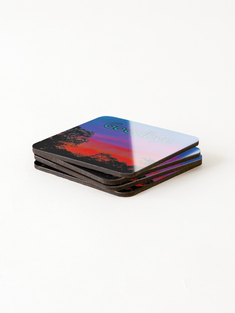 Thumbnail 4 of 5, Coasters (Set of 4), Goodbye (Single Art) designed and sold by ExplodingGold.