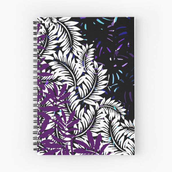 Item preview, Abstract Leaf Pattern in Purple, Blue, Black and White designed and sold by daljitkbabel.