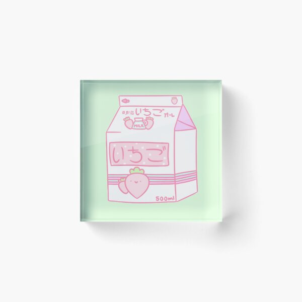 Item preview, japanese aesthetics kawaii strawberry milk shake designed and sold by HappyDays-.