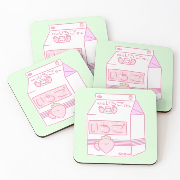 Item preview, japanese aesthetics kawaii strawberry milk shake designed and sold by HappyDays-.