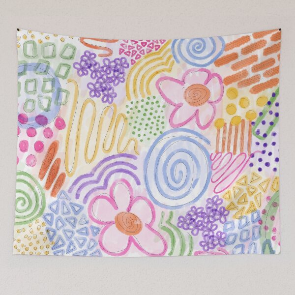 Item preview, Multi Colored Doodle designed and sold by Mitchell Sisters.