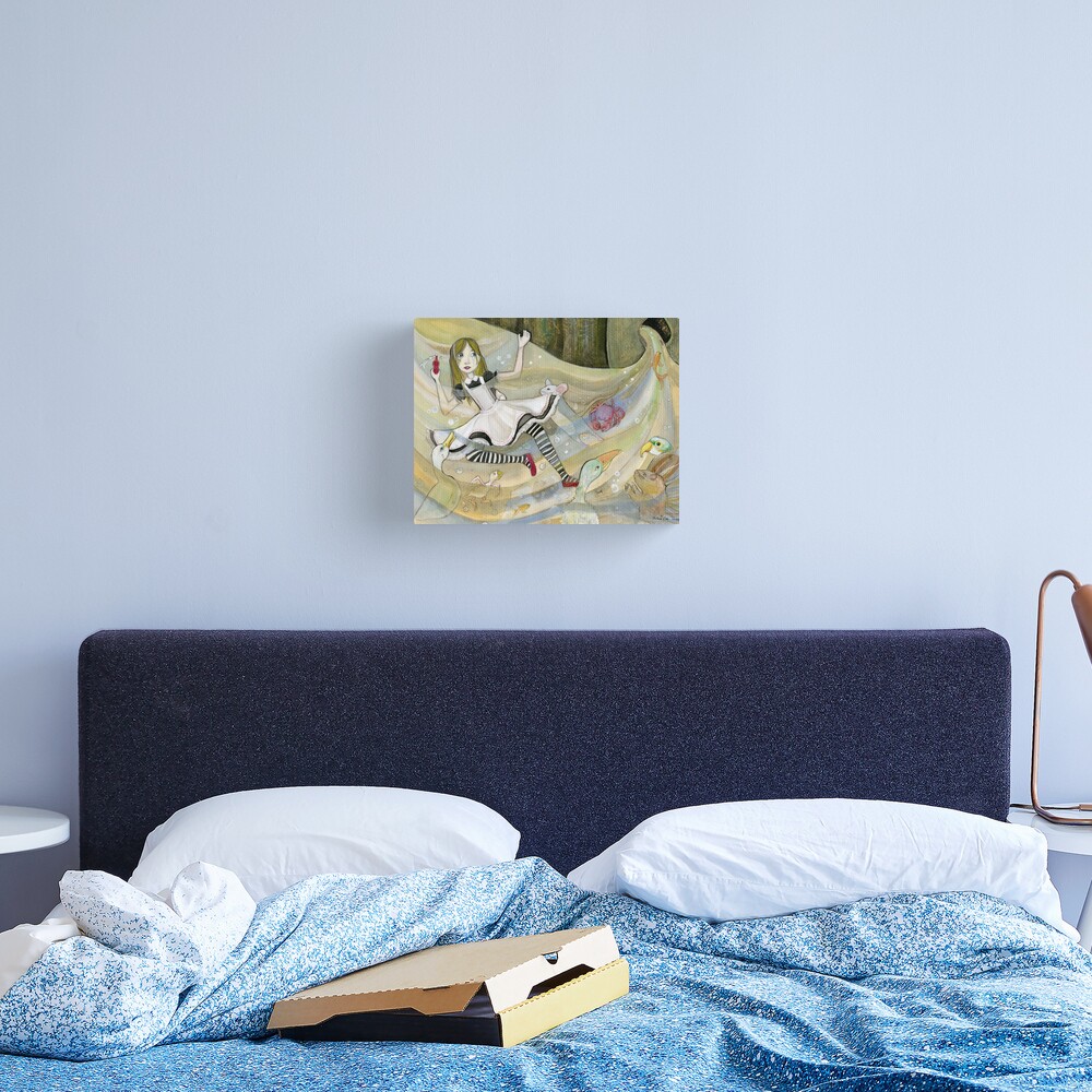 Alice and the Pool of Tears Canvas Print