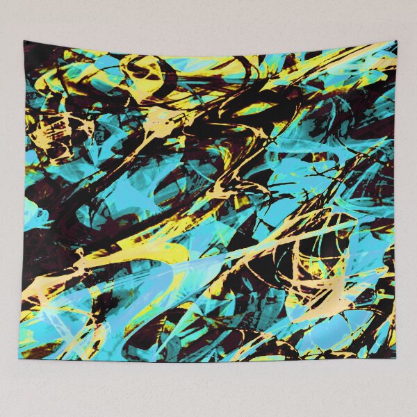 Item preview, Crystal blue water reflecting the sunlight abstract art designed and sold by ByPeachyDesigns.