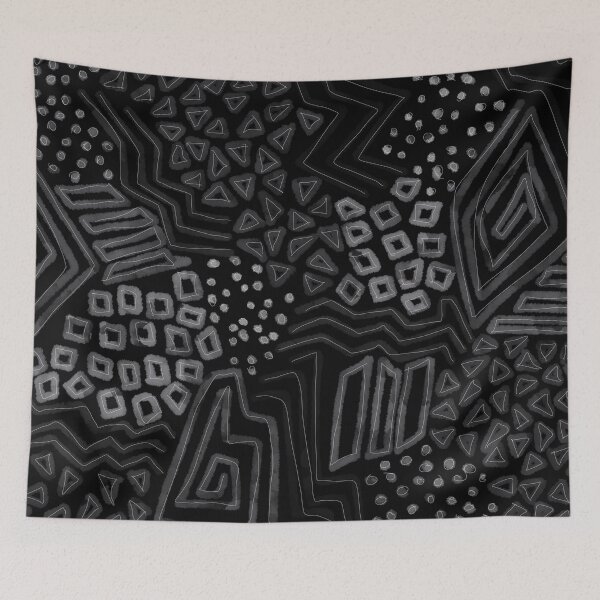 Item preview, Black Geometric Collage  designed and sold by Mitchell Sisters.