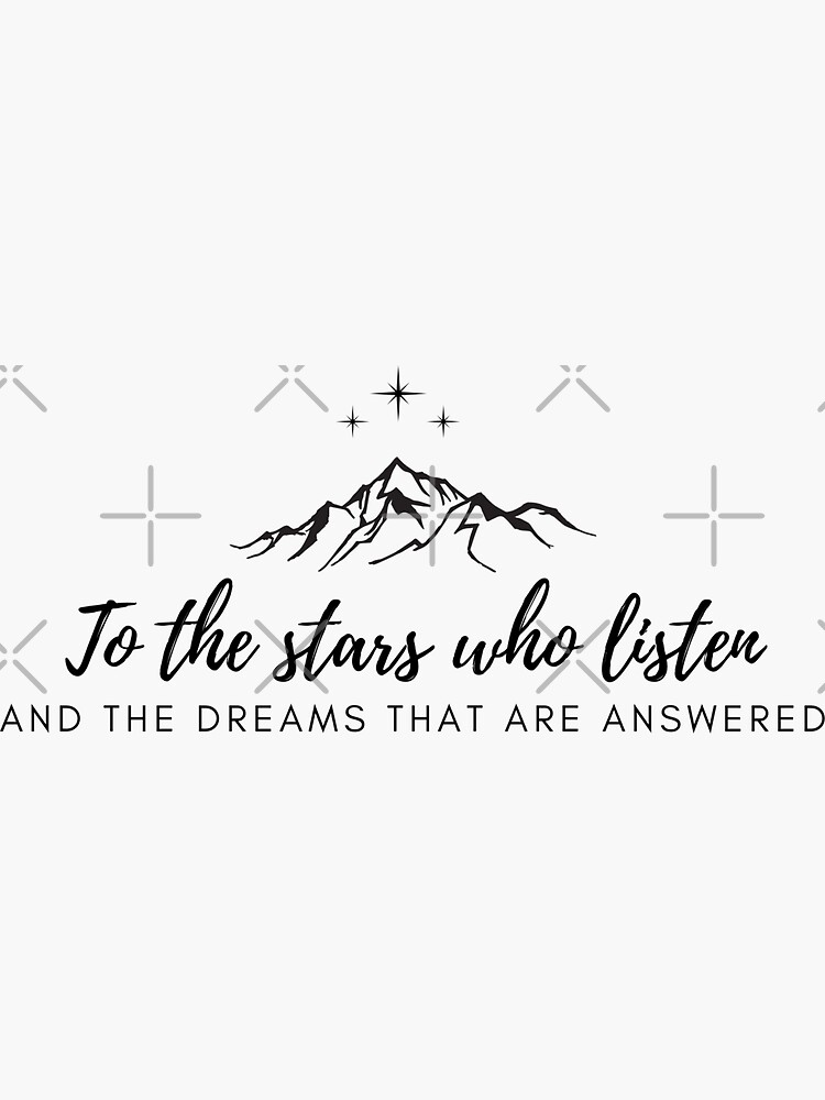 Thumbnail 3 of 3, Sticker, To the Stars Who Listen Minimalist Print designed and sold by Bookdragon77.