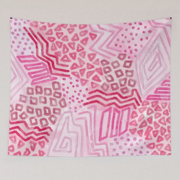 Item preview, Pink Geometric Collage designed and sold by Mitchell Sisters.