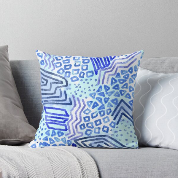 Item preview, Blue Geometric Collage designed and sold by Mitchell Sisters.