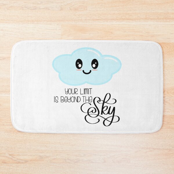 Item preview, Your Limit is Beyond the Sky - Kawaii Cute Cloud - Modern Calligraphy Lettering designed and sold by Kelly Leung.