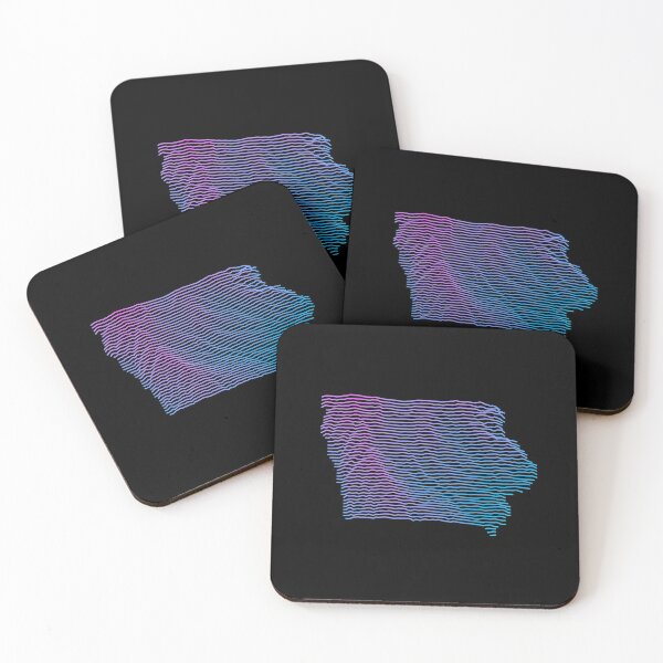 Item preview, Retro Iowa Topographic Elevation Map Synthwave designed and sold by cstats.