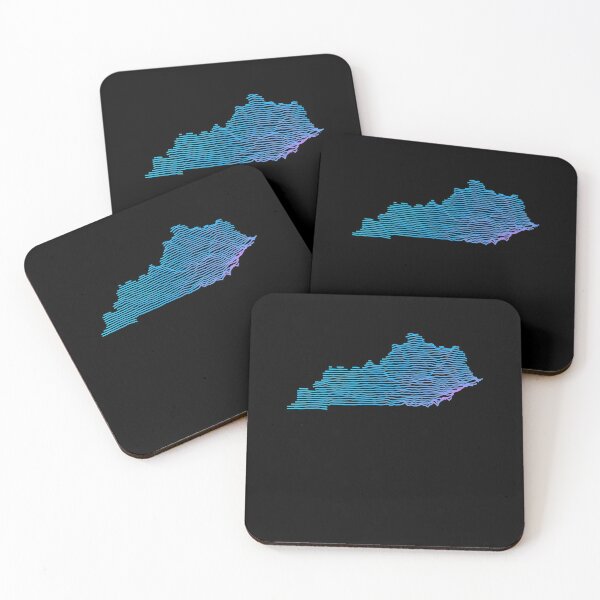Item preview, Kentucky Topographic Elevation Map Synthwave designed and sold by cstats.