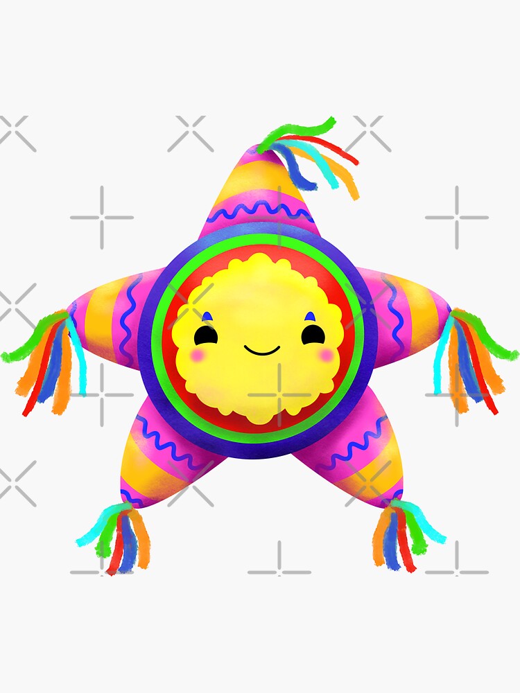 Cute Chibi Kawaii Piñata Feliz Cumpleanos  Sticker for Sale by Ivan  Ramirez