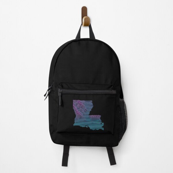 Item preview, Retro Louisiana Topographic Elevation Line Map Synthwave designed and sold by cstats.