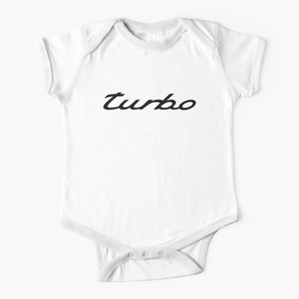 Logotipo de Porsche Turbo (versión en negro). Body de manga corta para bebé