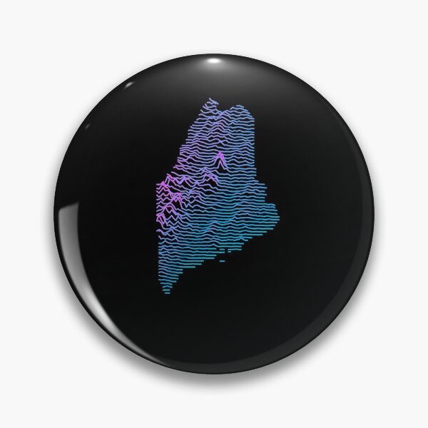Item preview, Retro MaineTopographic Elevation Map Synthwave designed and sold by cstats.