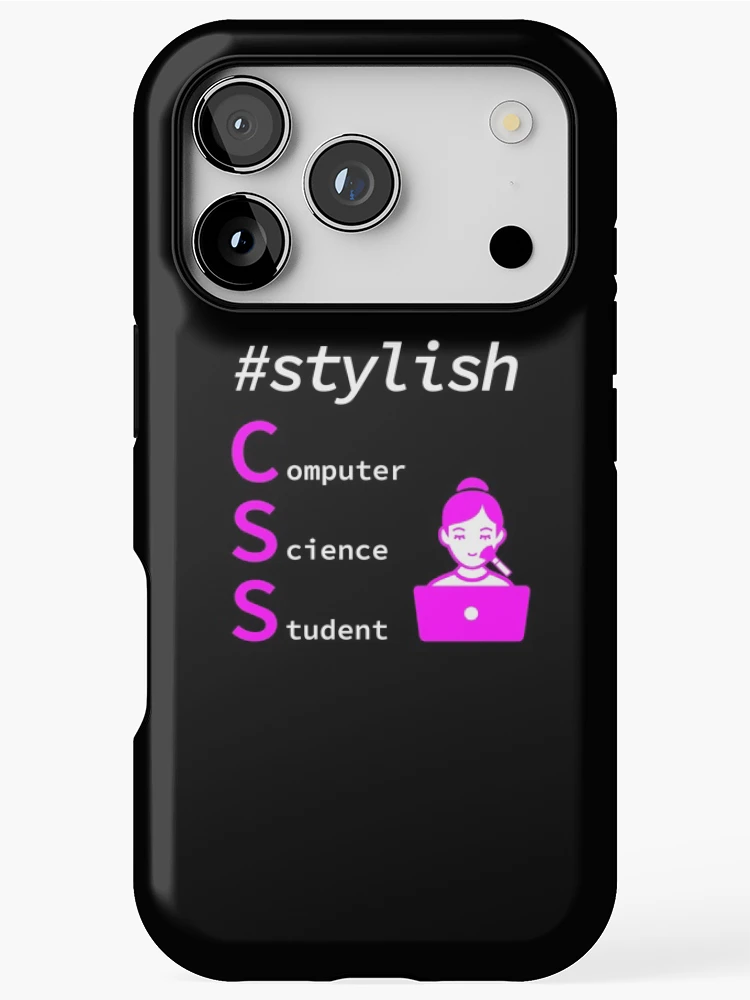Thumbnail 1 of 4, iPhone Case, Stylish Girl Computer Science Student, Programmer, Software Engineer, Programming Humor, HTML designed and sold by Max-Wear.