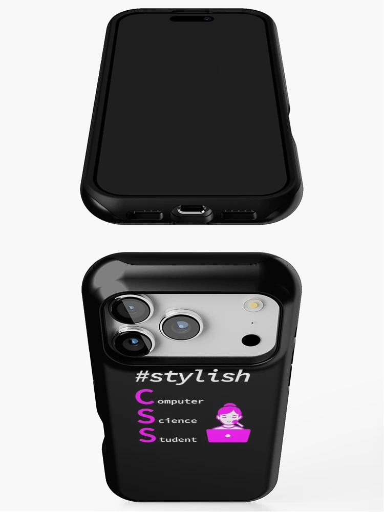Thumbnail 3 of 4, iPhone Case, Stylish Girl Computer Science Student, Programmer, Software Engineer, Programming Humor, HTML designed and sold by Max-Wear.