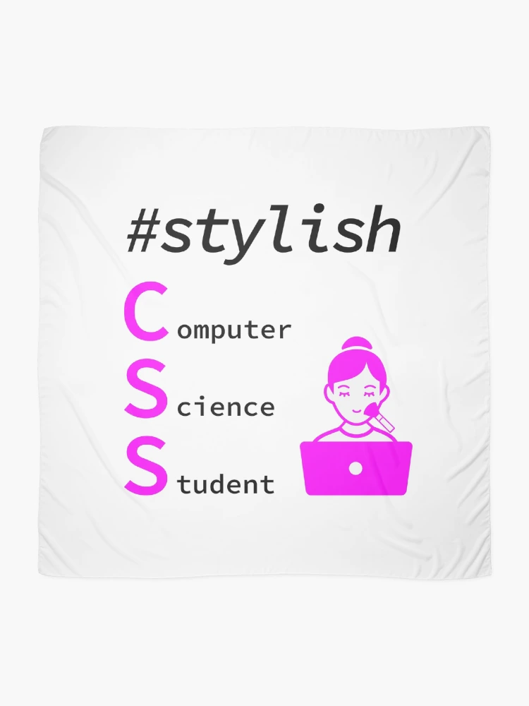 Thumbnail 2 of 3, Scarf, Stylish Girl Computer Science Student, Programmer, Software Engineer, Programming Humor, HTML, Light designed and sold by Max-Wear.