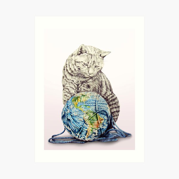 Our feline deity shows restraint Art Print