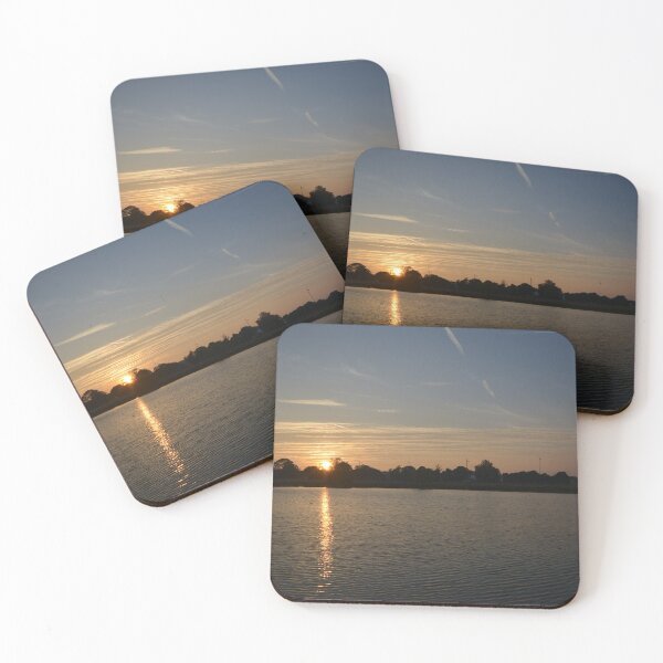 Item preview, Sunset over a lake designed and sold by RumRagephotos.