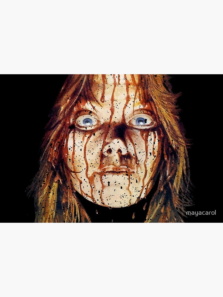 Old horror cult movie bloody face by mayacarol
