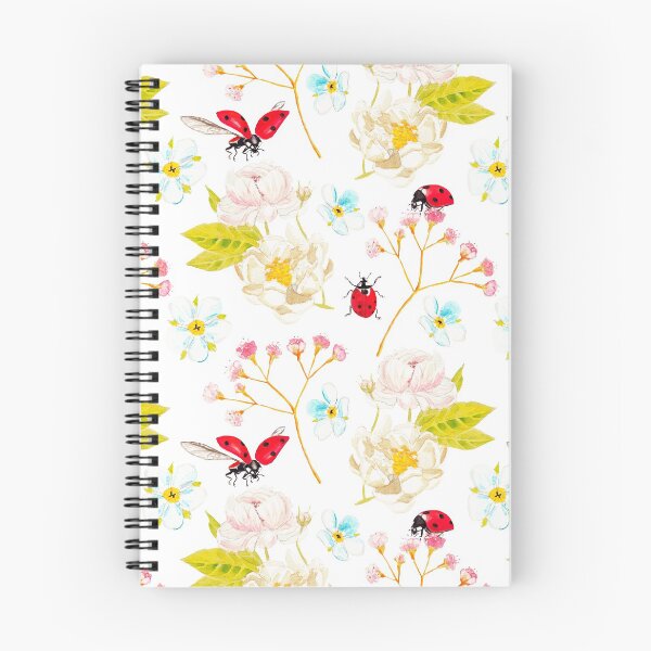 Item preview, Ladybug with watercolor flowers designed and sold by lavitrinediris.