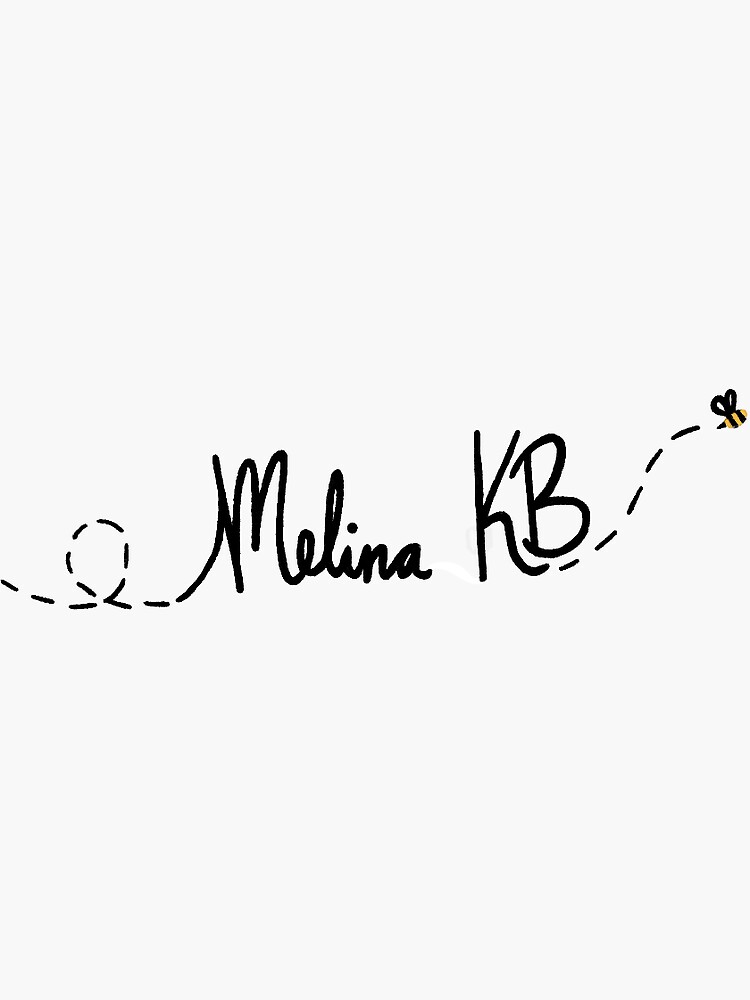 "Melina KB Official Logo" Sticker for Sale by melinakb Redbubble