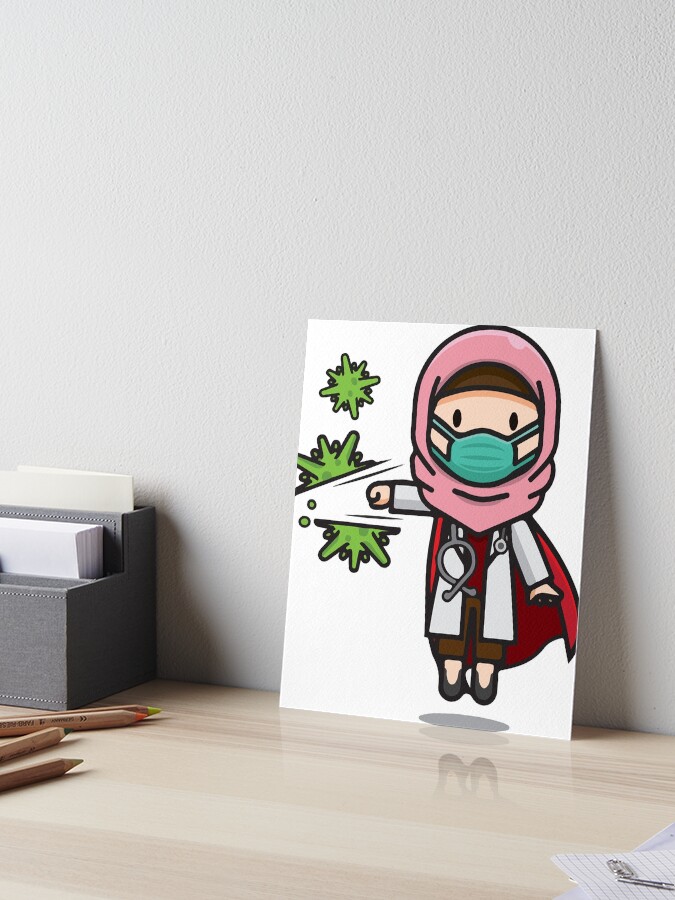 Cute Doctor Muslim Cartoon Character Pack Cute Doctor Muslim Cartoon Character Pack