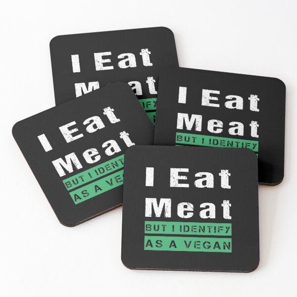 Item preview, I Eat Meat But I Identify As A Vegan Funny Vegetarian T-Shirt designed and sold by midodesign20.