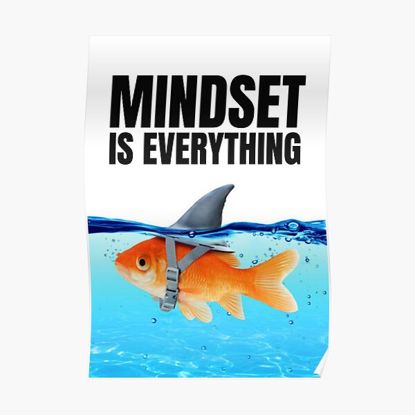 Mindset Is Everything Mental Health Awareness Poster Positivity Motivational A3