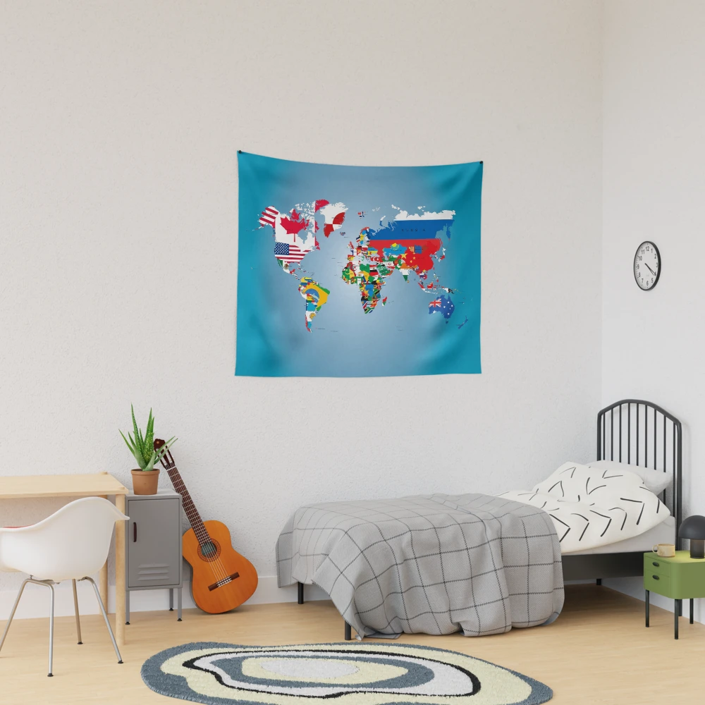 Small world best sale map tapestry