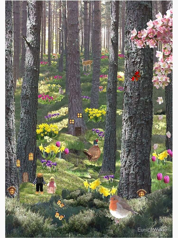 Thumbnail 3 of 3, Art Print, Woodland in Spring - Wall Art designed and sold by EuniceWilkie.