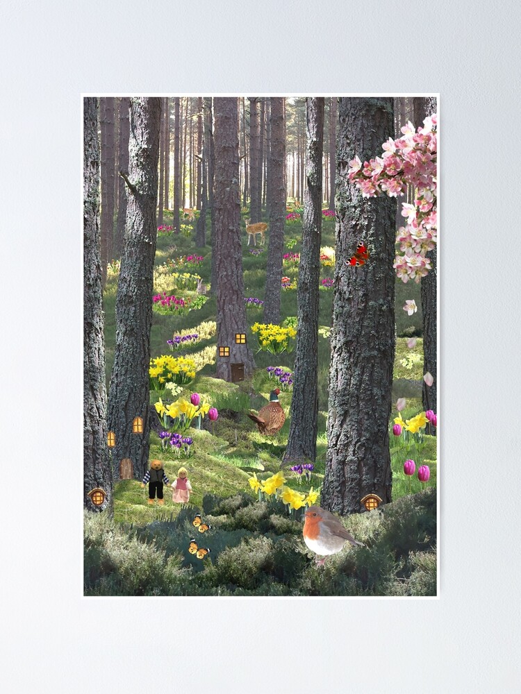 Thumbnail 1 of 3, Poster, Woodland in Spring - Wall Art designed and sold by EuniceWilkie.
