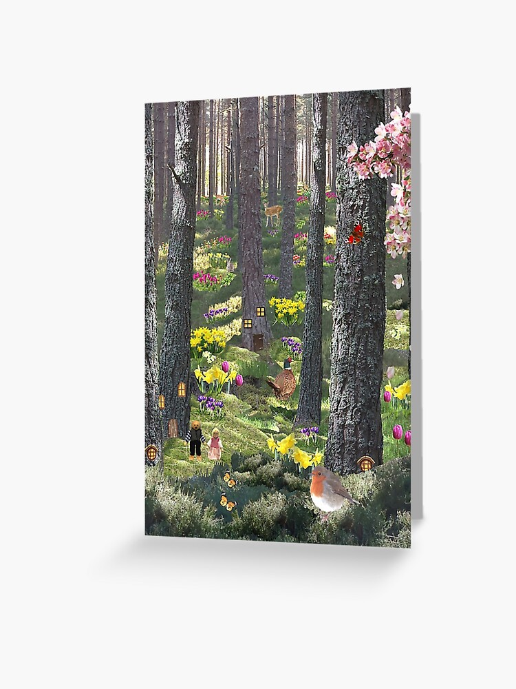 Thumbnail 1 of 2, Greeting Card, Woodland in Spring - Wall Art designed and sold by EuniceWilkie.