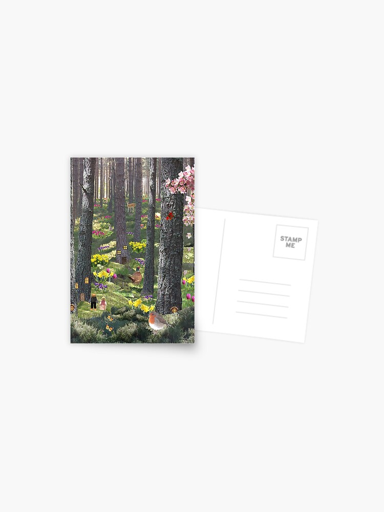 Thumbnail 1 of 2, Postcard, Woodland in Spring - Wall Art designed and sold by EuniceWilkie.